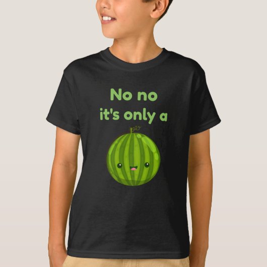 妊娠ベビー告知メロン Tシャツ (正面)
