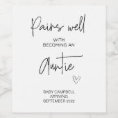 妊娠ベビー発表ワインラベルになる国 ワインラベル (シングルラベル)