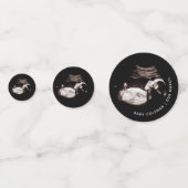 妊娠ベビー超音波写真カード コンフェッティ (正面)