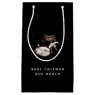 妊娠ベビー超音波写真 スモールペーパーバッグ