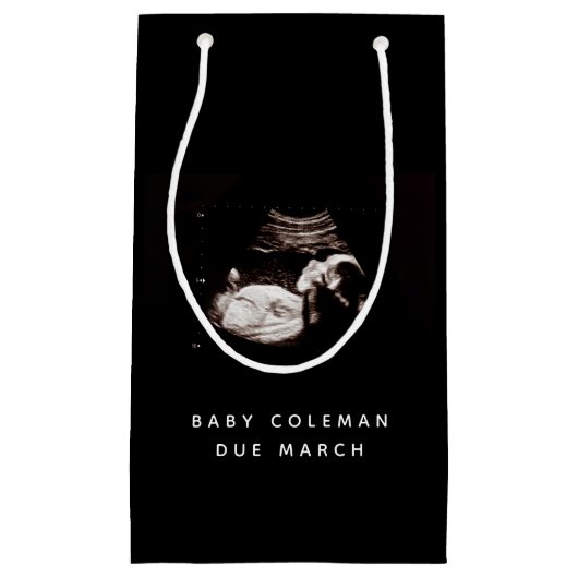 妊娠ベビー超音波写真 スモールペーパーバッグ (正面)