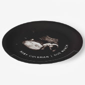 妊娠ベビー超音波写真 ペーパープレート (アングル)