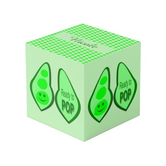 妊娠ポップ・アートの準備Green Pea写真アップロード フォトキューブ (正面アングル)