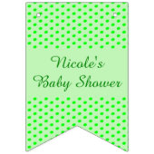 妊娠ポップ・アートの準備Green Pea Baby Shower バンティングフラッグ (第2の旗)