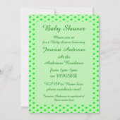 妊娠ポップ・アートの準備Green Pea Baby Shower 招待状 (裏面)