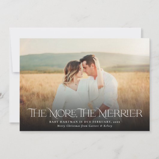 妊娠メリーのクリスマス写真を発表 シーズンカード (正面)