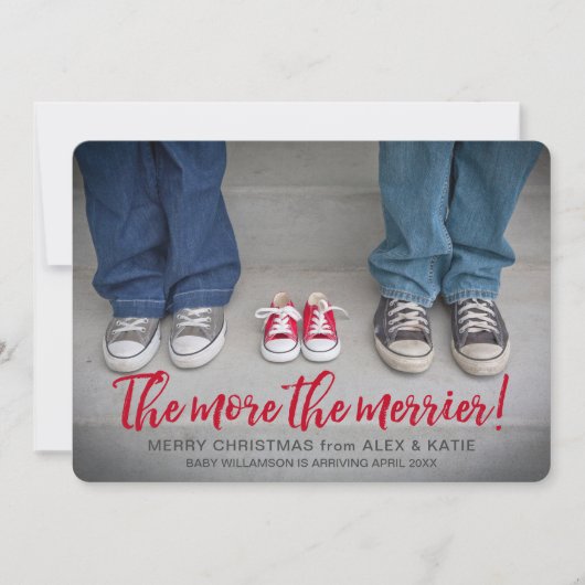 妊娠メリーのクリスマス シーズンカード (正面)