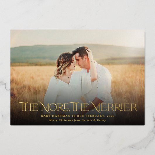 妊娠メリー写真の発表 箔シーズンカード (正面)