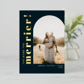 妊娠メリー海軍アーチ写真 箔シーズンカード (立ち正面)