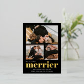 妊娠メリー発表のクリスマス 箔シーズンポストカード (立ち正面)