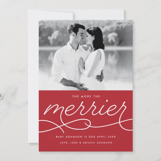 妊娠メリー発表クリスマスカード シーズンカード (正面)