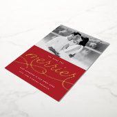 妊娠メリー発表ホイルホリデーカード 箔シーズンカード (回転した状態)