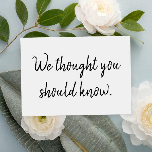 妊娠モダンエレガント発表のスクリプト 案内状