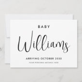 妊娠モダン告知カード 案内状 (裏面)