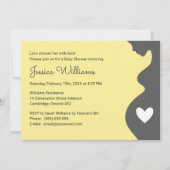 妊娠モダン女の赤ん男女兼用坊シャワー 招待状 (正面)