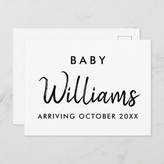 妊娠モダン発表 案内ポストカード (正面/裏面)