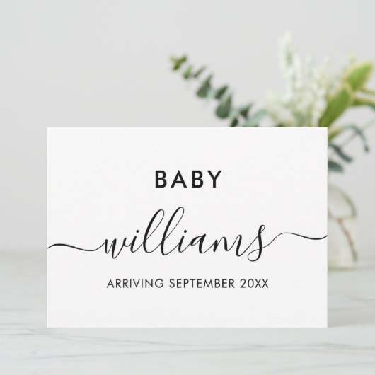 妊娠モダン発表 案内状 (スタンド正面)