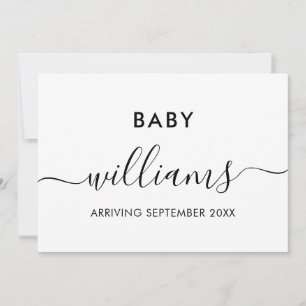 妊娠モダン発表 案内状