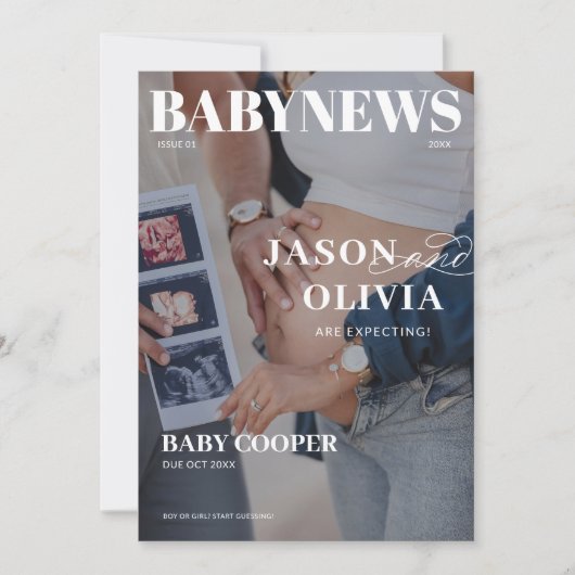 妊娠モダン雑誌 案内状 (正面)