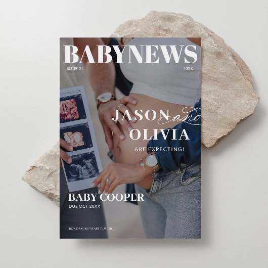 妊娠モダン雑誌 案内状