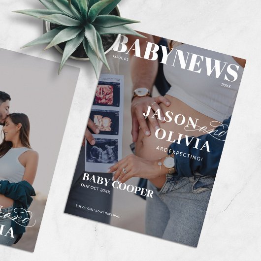 妊娠モダン雑誌 案内状