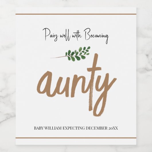 妊娠ユニークベビー発表の義務 ワインラベル (シングルラベル)