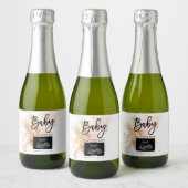 妊娠ユニーク発表ソノグラム超音波検査 スパークリングワインラベル (ボトル)