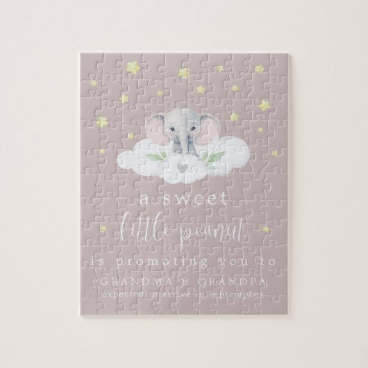 妊娠ユニーク発表パズルピンク ジグソーパズル (縦)