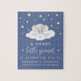 妊娠ユニーク発表パズル青 ジグソーパズル