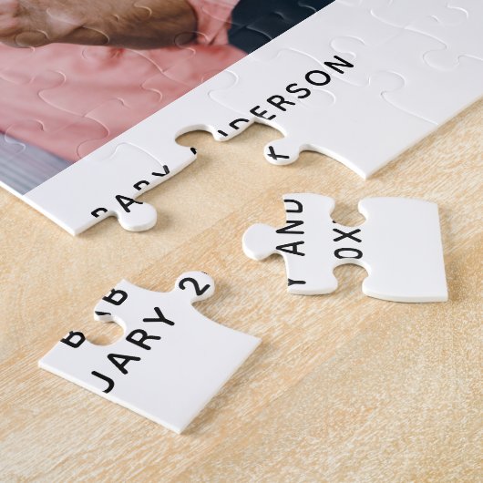 妊娠ユニーク発表来の写真 ジグソーパズル (側面)