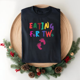 妊娠ユーモアのある指紋カラフル Tシャツ