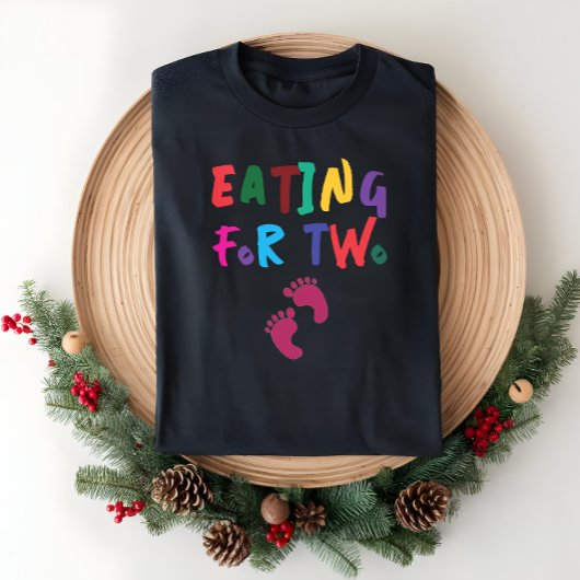 妊娠ユーモアのある指紋カラフル Tシャツ