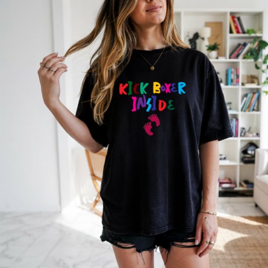 妊娠ユーモアのある指紋カラフル Tシャツ