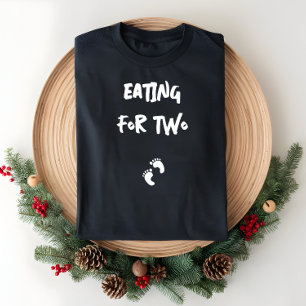 妊娠ユーモアのある指紋白黒 Tシャツ