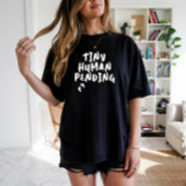 妊娠ユーモアのある指紋白Tシャツ Tシャツ