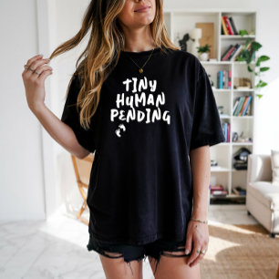 妊娠ユーモアのある指紋白Tシャツ Tシャツ