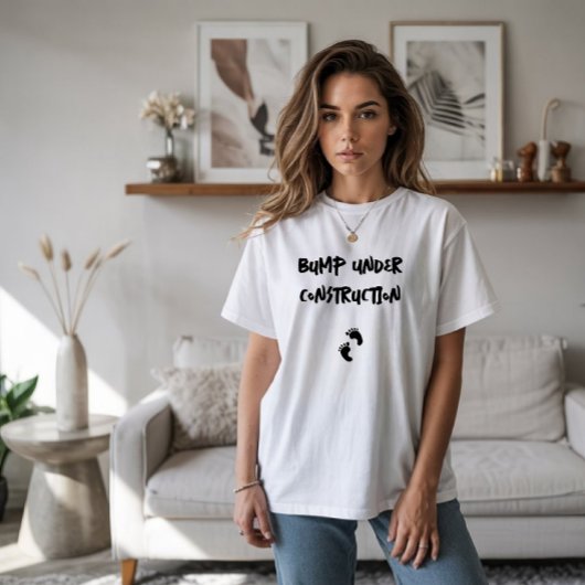 妊娠ユーモアのある指紋 Tシャツ