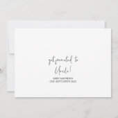 妊娠リビールブラザーニューアンクルベビー カード (裏面)