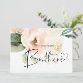 妊娠リビールブラザー新生児ピンクフローラ カード (スタンド正面)
