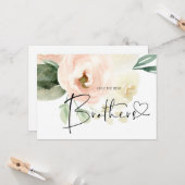 妊娠リビールブラザー新生児ピンクフローラ カード (正面/裏面インサイチュ)