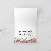 妊娠リビール親にバラ水色 カード (内部)