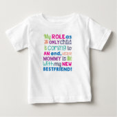 妊娠リビール – 新生児姉/兄シャツ ベビーTシャツ (正面)