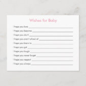 妊娠中のお母さん赤ちゃんシャワーお母さんアドバイスカード アドバイスカード (裏面)