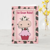 妊娠中のアイスクリーム愛好家 カード (黄色い花)