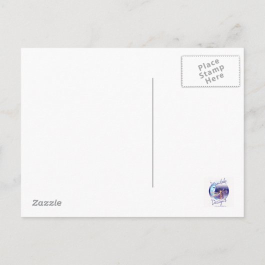 妊娠中のアフリカ系アメリカ人の妖精はがき 案内ポストカード (裏面)