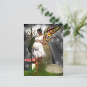 妊娠中のアフリカ系アメリカ人の妖精はがき 案内ポストカード (スタンド正面)