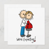 妊娠中のカップル Tシャツ＆ギフト 案内状 (正面/裏面)