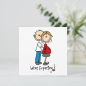 妊娠中のカップル Tシャツ＆ギフト 案内状 (スタンド正面)