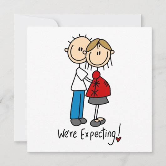 妊娠中のカップル Tシャツ＆ギフト 案内状 (正面)