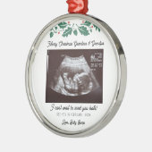 妊娠中のクリスマスツリーのデコ超音波家族 メタルオーナメント (左)
